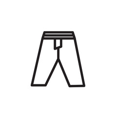 Clothes Fashion Trousers Outline Icon