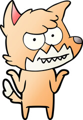 cartoon grinning fox