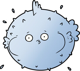 cartoon puffer fish © lineartestpilot