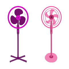 set of electric fan vector icon isolated on white background. Cartoon electric fan .
