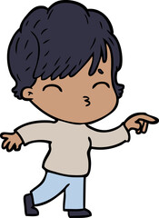 cartoon woman thinking