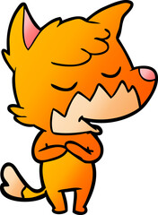 friendly cartoon fox
