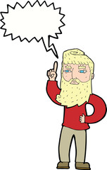 cartoon man with idea with speech bubble