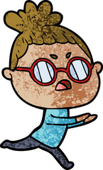 cartoon annoyed woman