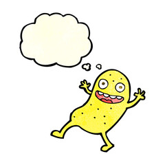 cartoon potato with thought bubble