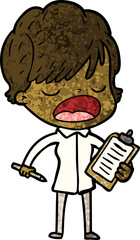 cartoon woman talking