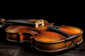 Fototapeta na wymiar A Symphony Orchestras Violin. Generative AI