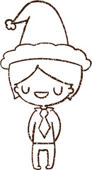 Office Christmas Charcoal Drawing