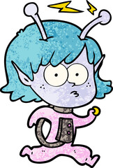 cartoon alien girl