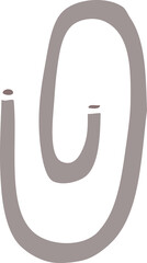 cartoon doodle paper clip