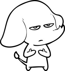 annoyed cartoon elephant