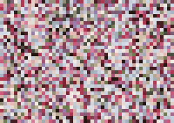 A template of colored pixels for the background, cover, screensaver, website and creative idea. Layout for interior ideas, corporate style and decorative creativity