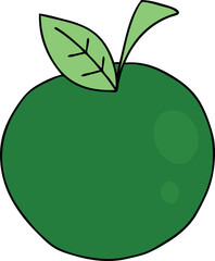 hand drawn quirky cartoon apple