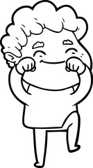 cartoon friendly man