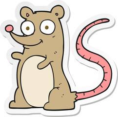 sticker of a cartoon mouse