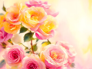 Fototapeta na wymiar Rose flower for background. Generative ai