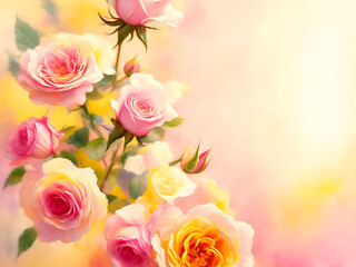 Fototapeta na wymiar Rose flower for background. Generative ai