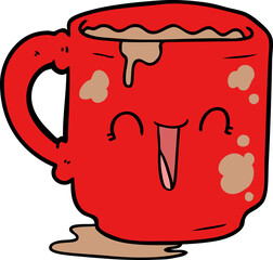 cartoon dirty office mug