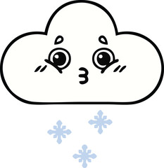 Fototapeta premium cute cartoon of a snow cloud