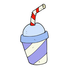 freehand drawn cartoon soda drink cup