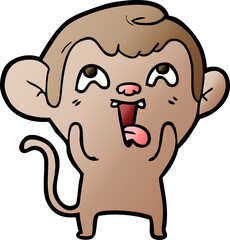 crazy cartoon monkey