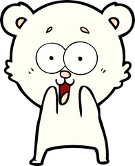 excited teddy bear cartoon