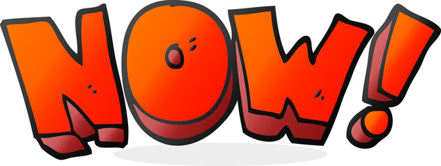 freehand drawn cartoon now symbol