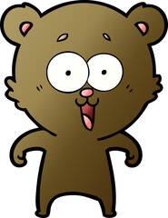 laughing teddy  bear cartoon