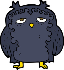 Obraz premium cartoon wise old owl