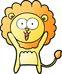 happy cartoon lion