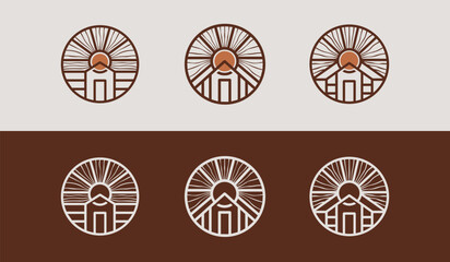 Barn Cabin Logo. Universal creative premium symbol. Vector sign icon logo template. Vector illustration