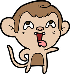 crazy cartoon monkey