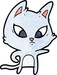 confused cartoon cat
