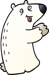 cartoon doodle polar bear