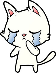 crying cartoon cat