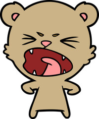 angry cartoon bear