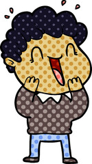 cartoon happy man