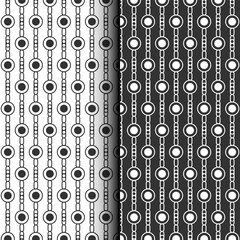 Linear seamless pattern with line stripe and circles