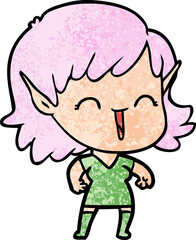 cartoon elf girl