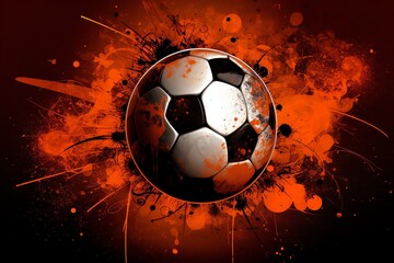 Wallpaper with a cool soccer ball design. Generative AI