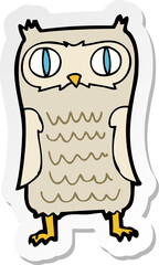 sticker of a cartoon  owl