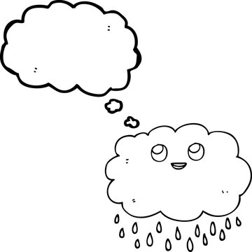 recommend clip art: freehand drawn thought bubble cartoon raincloud