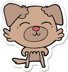 sticker of a cartoon dog