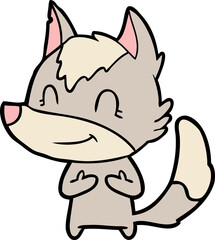 friendly cartoon wolf