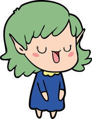 cartoon elf girl
