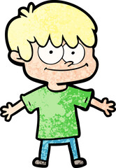 happy cartoon man