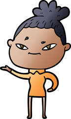 Obraz premium cartoon woman