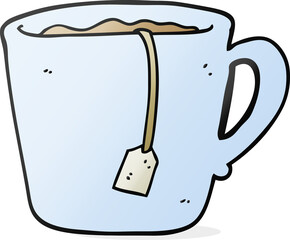 Fototapeta premium freehand drawn cartoon mug of tea