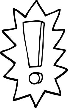 recommend clip art: black and white cartoon exclamation mark