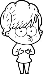 cartoon woman
